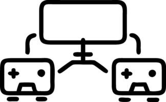 Console Gaming Setup concept as A gamer sets up a sophisticated console gaming environment with multiple monitors and advanced equipment. in Photo Stock Concept vector