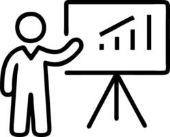 Consultant with Whiteboard and Data concept as An image of a consultant with a whiteboard and data set against a whimsical background offering ample space for te vector