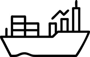 Container ship and a budget analysis chart symbolizing shipping cost analysis in double exposure with copy space. concept as A container ship blended with a budg vector