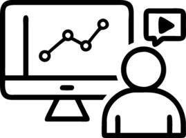 Content creator using analytics to optimize social media posts concept as A content creator in a studio using analytics tools on a computer to optimize social me vector