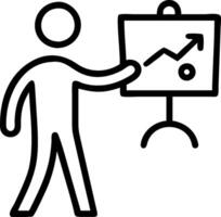Consultant with Strategy Diagram and Report concept as A consultant creating a strategy diagram and reviewing a report set against a whimsical background offerin vector