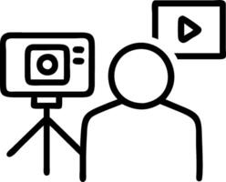 Content Creator Making a Crypto Vlog concept as A creative individual filming a vlog about the latest cryptocurrency trends and news. in Photo Stock Concept vector