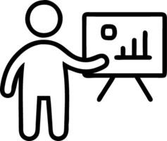 Coordinator with Virtual Board and Analytics concept as An image of a coordinator with a virtual board and analytics set against a whimsical background offering vector