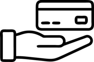 Credit Card and Hand concept as Hand presenting a credit card in front of a blurred background with copy space. in Photo Stock Concept vector