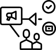 CRM system and analytics icon with copy space for digital marketing concept as An illustrative CRM system and analytics icon with ample copy space tailored for d vector