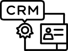 CRM system and customer interaction icon with space for text and icons on a gray background concept as A versatile CRM system and customer interaction icon featu vector