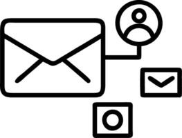 CRM system and email icon with copy space for website banners concept as A sleek CRM system and email icon with generous copy space suitable for creating eye cat vector