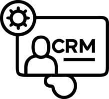 CRM interface and client data icon with copy space for software presentations concept as A visually appealing CRM interface and client data icon with ample copy vector