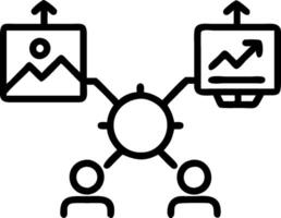 Cross functional team collaborating on a project concept as A illustration of a cross functional team collaborating on a project using digital tools and c vector