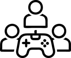 Cross Platform Gaming Session concept as A group of gamers enjoys a cross platform gaming session playing together regardless of device type. in Photo Stock Conc vector