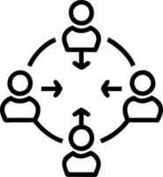 Cross functional team collaborating on a project concept as A illustration of a cross functional team collaborating on a project using digital tools and c vector