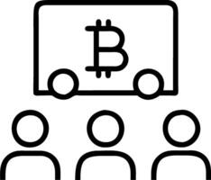 Cryptocurrency Workshop in Session concept as An interactive workshop session where participants learn about cryptocurrency investing. in Photo Stock Concept vector