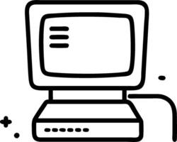 CRT Monitor with Obsolete Certificate and Vintage Keyboard concept as A CRT monitor with an obsolete certificate and vintage keyboard set against a dreamy backgr vector