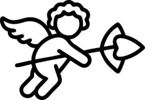 Cupid and rose icon with copy space for romantic ads concept as A visually appealing cupid and rose icon with copy space designed to enhance romantic advertiseme vector