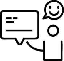 Customer satisfaction icon with copy space on white background concept as A illustration of a customer satisfaction icon with ample copy space on a white vector