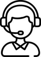 Customer Support with Headset and Computer concept as A customer support agent with a headset and computer set against a whimsical background offering ample spac vector
