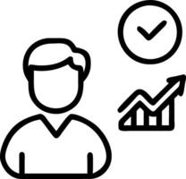 Data Analyst with Graph and Verification Symbol concept as An image of a data analyst with a graph and verification symbol set against a dreamy background offeri vector