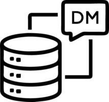 Database Icon with DMA Letters concept as A logo with a database icon and DMA text symbolizing database management perfect for a T shirt design representing st vector
