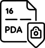 Data privacy PDPA icon with copy space on white background concept as A illustration of a data privacy PDPA icon with ample copy space on a white backgrou vector