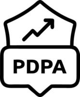 Data privacy PDPA symbol with copy space for project planning concept as An artistic rendering of a data privacy PDPA symbol with spacious copy space suitable fo vector