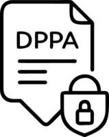 Data privacy PDPA symbol with copy space for project planning concept as An artistic rendering of a data privacy PDPA symbol with spacious copy space suitable fo vector