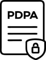 Data privacy PDPA symbol with copy space for project planning concept as An artistic rendering of a data privacy PDPA symbol with spacious copy space suitable fo vector