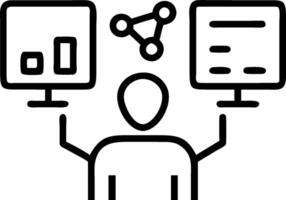 Data scientist analyzing social media trends concept as A data scientist in a high tech lab analyzing social media trends on multiple screens highlighting data m vector