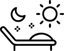 Daytime Productivity and Nighttime Rest concept as A view of daytime productivity and nighttime rest set against a dreamy background offering ample space for tex vector