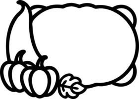 Decorative border frame with cornucopia and acorns with copy space. concept as A border frame featuring a cornucopia and acorns representing the abundance of the vector