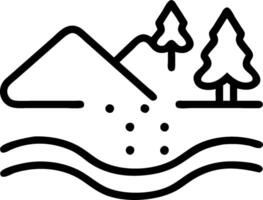 Declining Snowpack and Flowing River concept as A view depicting a declining snowpack and a flowing river set against a whimsical background offering ample space vector