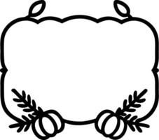 Decorative border frame with cornucopia and acorns with copy space. concept as A border frame featuring a cornucopia and acorns representing the abundance of the vector