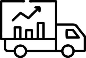 Delivery icon with space for text and graphics on a blue background concept as A modern delivery icon design featuring space for both text and graphics on a blue vector