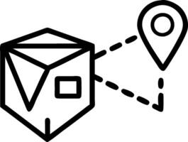 Delivery tracking icon with copy space on white background concept as A illustration of a delivery tracking icon with ample copy space on a white backgrou vector
