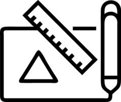 Designer with a sketchpad and a ruler indicating design and precision with space for notes. concept as A designer using a sketchpad and a ruler symbolizing desig vector