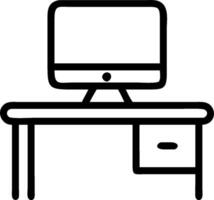 Desk and monitor icon with copy space for social media posts concept as An illustrative desk and monitor icon with copy space tailored for social media posts and vector
