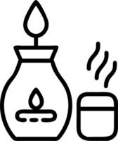 Desk aromatherapy diffuser and essential oils symbolizing relaxation and mood with ample space for text. concept as A desk aromatherapy diffuser and essential oi vector