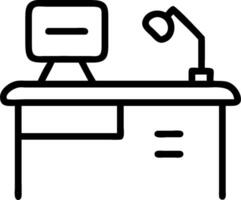 Desk setup icon with copy space for email newsletters concept as A modern desk setup icon with ample copy space perfect for email newsletters and digital communi vector