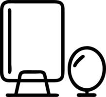 Desk mirror and a stress ball symbolizing self care and stress relief with ample space for text. concept as A desk mirror and a stress ball representing the impo vector