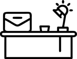 Desk setup icon with copy space for email newsletters concept as A modern desk setup icon with ample copy space perfect for email newsletters and digital communi vector