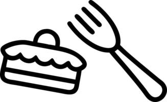 Dessert fork and cake icon with copy space for social media posts concept as An illustrative dessert fork and cake icon with copy space tailored for social media vector