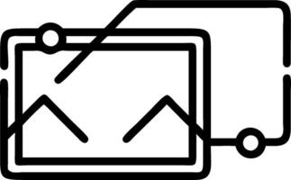 Digital transformation icon with copy space on white background concept as A illustration of a digital transformation icon with ample copy space on a whit vector