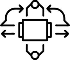 Digital transformation icon with copy space on white background concept as A illustration of a digital transformation icon with ample copy space on a whit vector