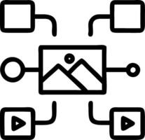 Digital transformation icon with copy space on white background concept as A illustration of a digital transformation icon with ample copy space on a whit vector
