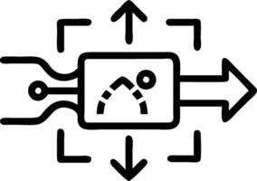 Digital transformation icon with copy space on white background concept as A illustration of a digital transformation icon with ample copy space on a whit vector
