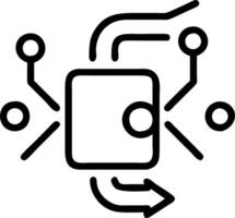Digital transformation icon with copy space on white background concept as A illustration of a digital transformation icon with ample copy space on a whit vector
