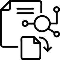 Digital transformation icon with copy space on white background concept as A illustration of a digital transformation icon with ample copy space on a whit vector