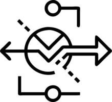 Digital transformation icon with copy space on white background concept as A illustration of a digital transformation icon with ample copy space on a whit vector