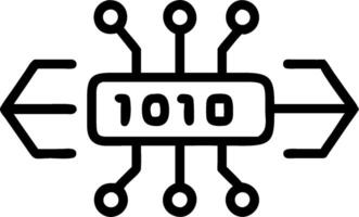 Digital transformation icon with copy space on white background concept as A illustration of a digital transformation icon with ample copy space on a whit vector