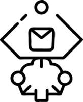 Digital transformation icon with copy space on white background concept as A illustration of a digital transformation icon with ample copy space on a whit vector