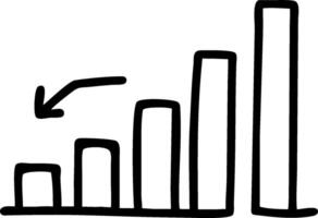 Doodle line icon of a briefcase concept as A simple doodle line icon of a briefcase representing business professionalism and organization ideal for business rel vector